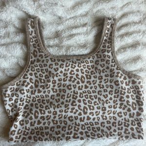 Tan cheetah print top
